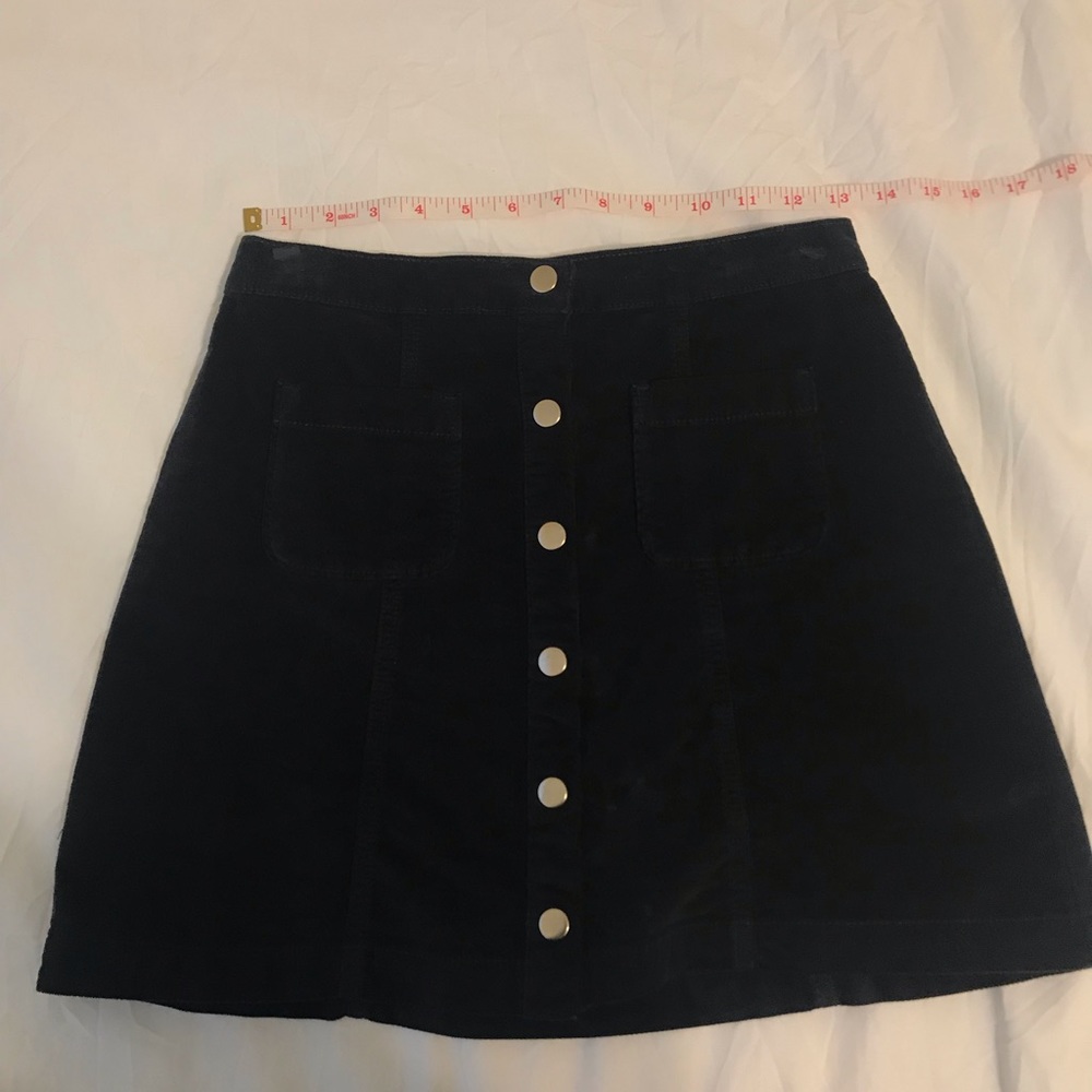 Urban Outfitters velvety blue mini skirt